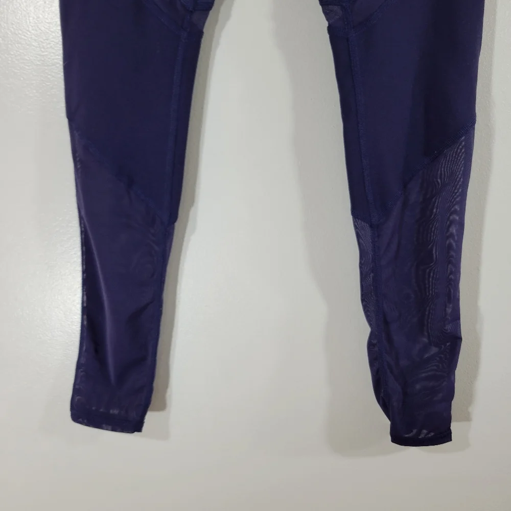 ALO Sheila indigo high waisted mesh inset yoga active work out leggings